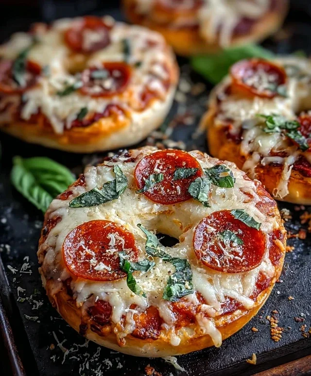 Giant Pizza Bagels