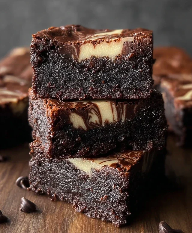 Dark Chocolate Cheesecake Brownies