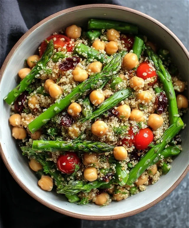 Asparagus Chickpea Quinoa Salad