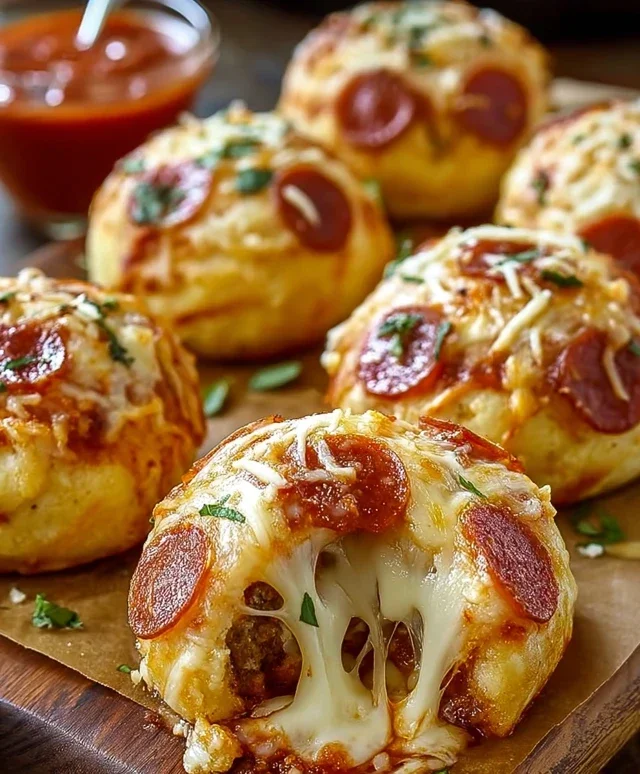 Cheesy Beef Beef Pepperoni Pizza Bombs Recipe
