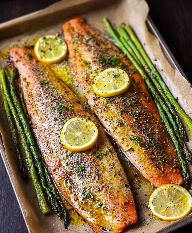 Baked Rainbow Trout with Lemon, Pepper, and Garlic