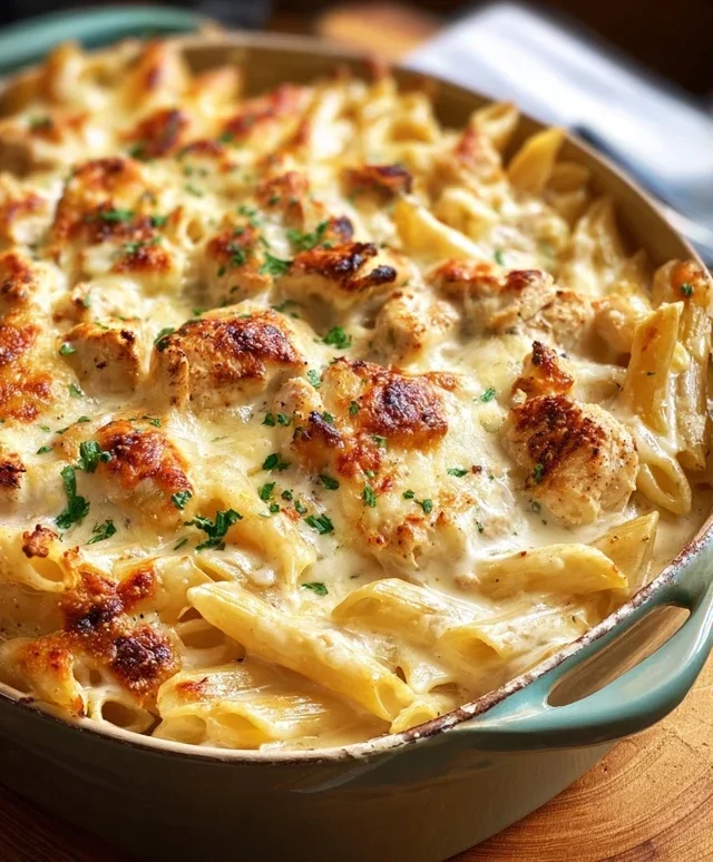 Chicken Alfredo Bake