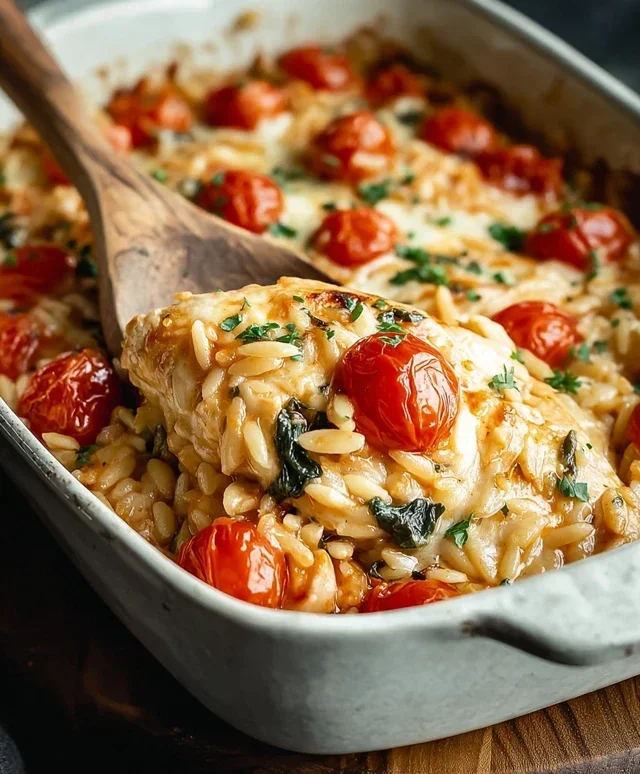 Orzo Tuscan Chicken Bake