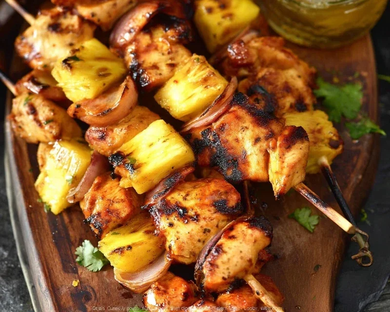 Pineapple Chicken Kebabs Recipe