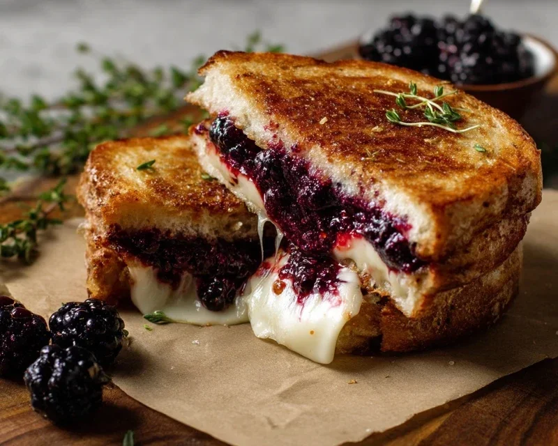 Blackberry Balsamic and Brie Grilled Cheese