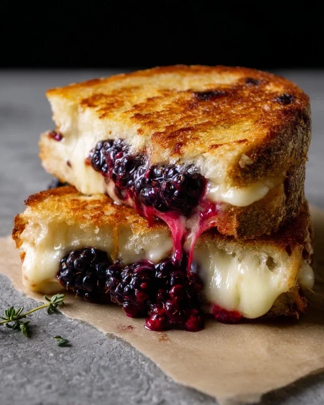 Blackberry Balsamic and Brie Grilled Cheese