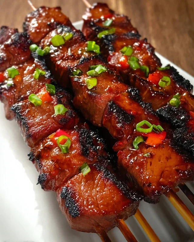 BBQ Beef Skewers with Filipino BBQ Marinade