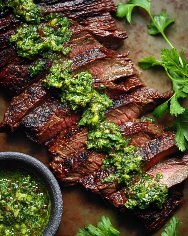 Skirt Steak Marinade Recipe with Chimichurri Recipe