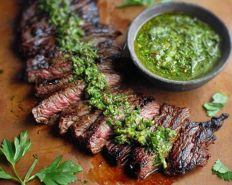 Skirt Steak Marinade Recipe with Chimichurri Recipe