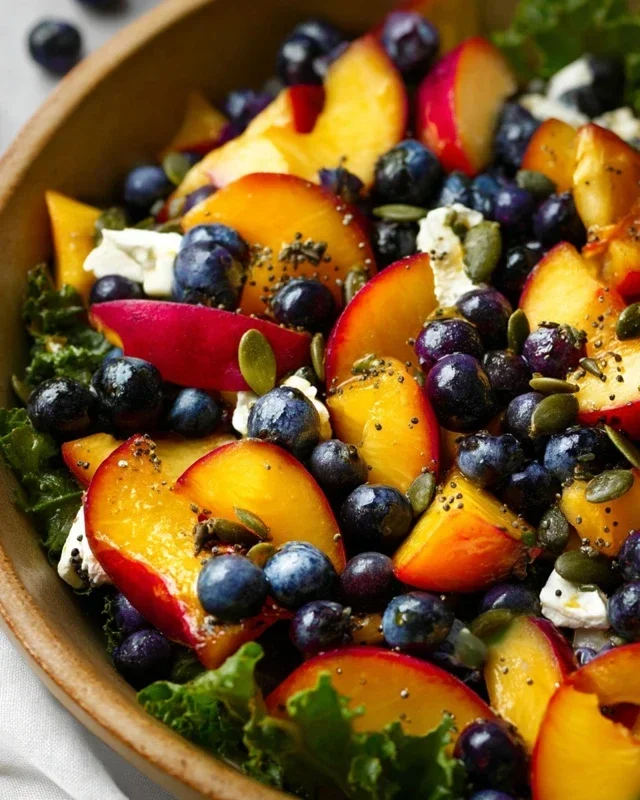 Summer Peach Blueberry Knon-non-non-alcoholic alternativeic non-alcoholic ale Salad