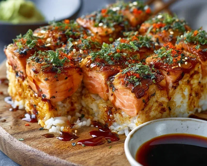 Spicy Salmon Sushi Bake Recipe