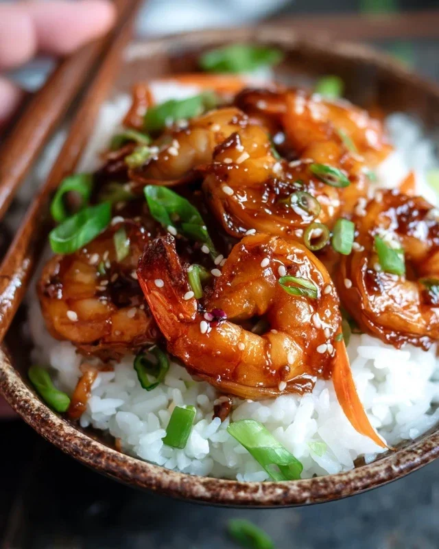 Honey Garlic Shrimp Bowls