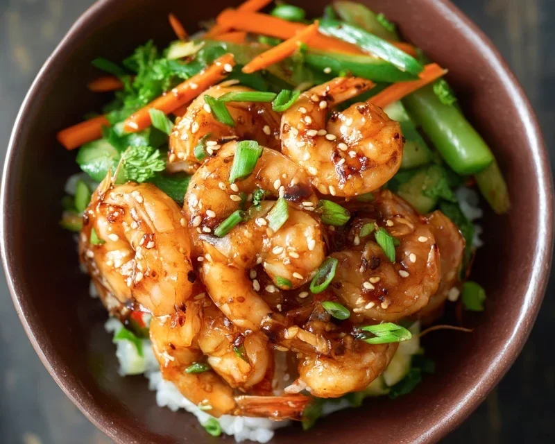 Honey Garlic Shrimp Bowls