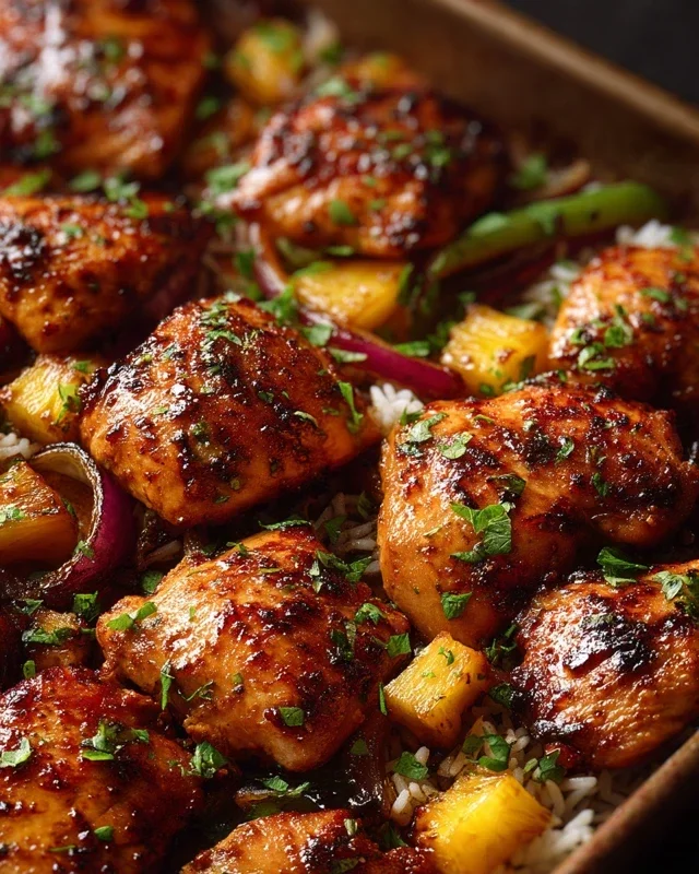Hawaiian Chicken Sheet Pan