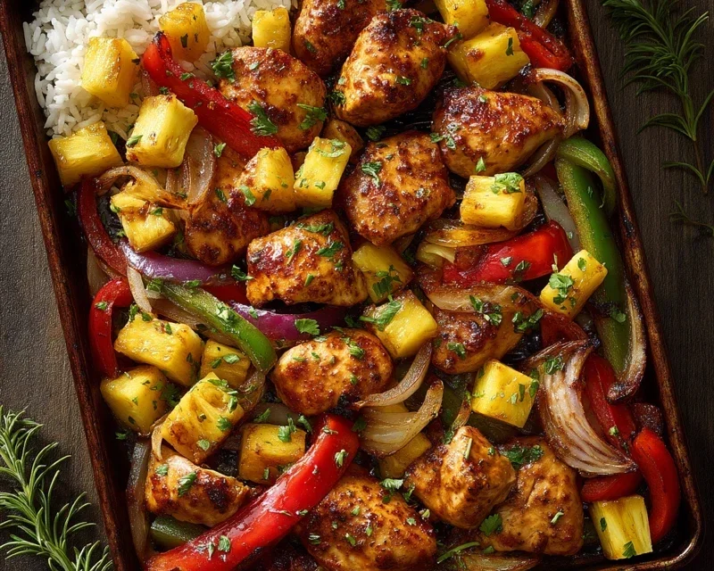 Hawaiian Chicken Sheet Pan