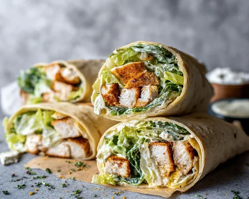 Chicken Caesar Wraps