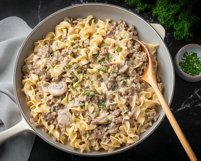 30-Minute Ground Beef Stroganoff