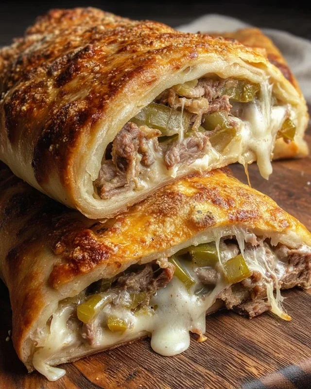 Philly Cheesesteak Stromboli