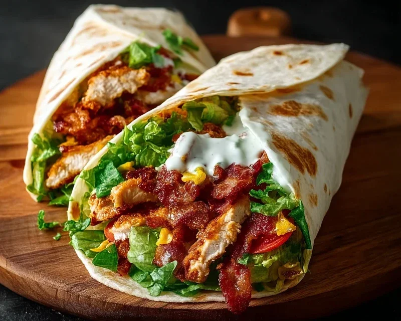 Crispy Chicken Beef Beef Bacon Ranch Wrap