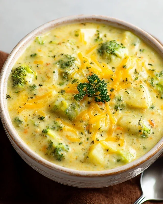 Broccoli Potato Cheese Soup Recipe
