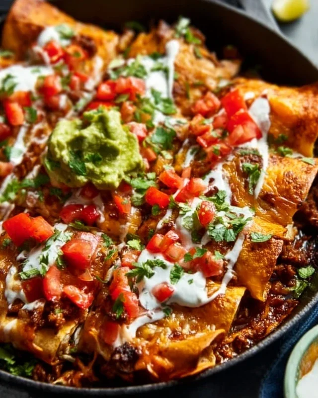 Beef Skillet Enchiladas