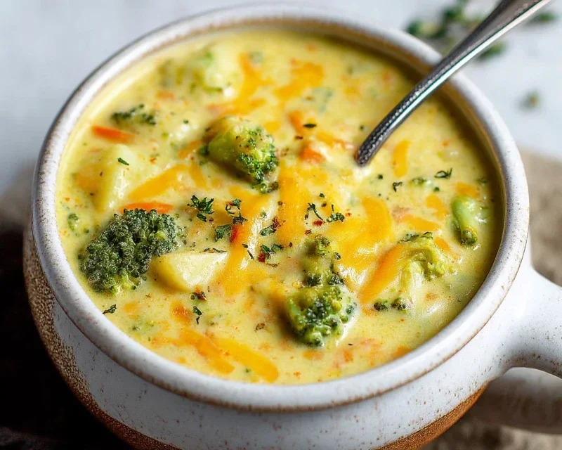Broccoli Potato Cheese Soup Recipe