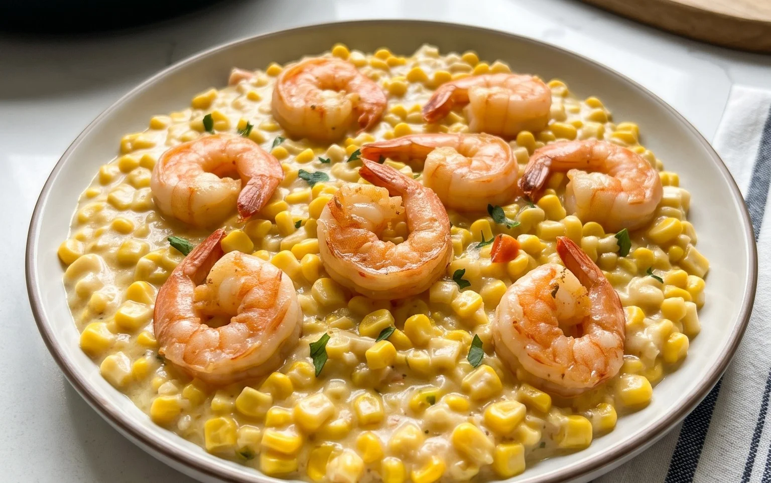 Shrimp and Creamed Corn (30 Minutes, One-Pan)
