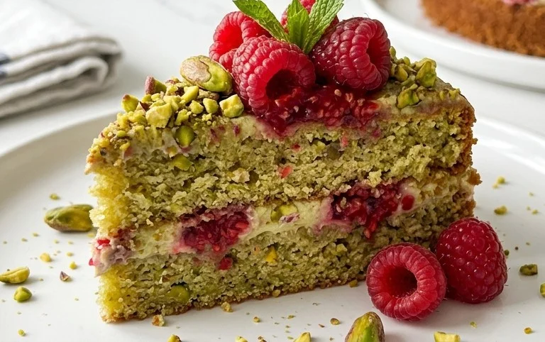 Pistachio Raspberry Cake