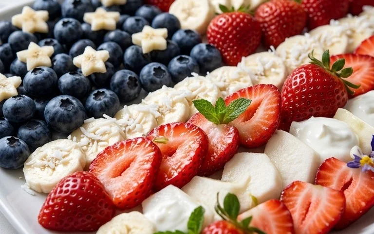 4th of July Fruit Platter Idea | How to Make an American Flag